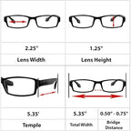 TruVision Readers Reading Glasses, Comfort Spring Hinges for Men and Women, 9501HP