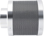 Stainless Steel Carbon Filter, 4 Inch Smelliness Control Scrubber, Odor Scrubber For House Workshop Grow Tent Rooms Inline Duct Fan Indoor Plant Hydroponics Grow Rooms