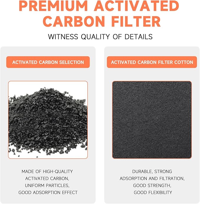 4x10 Inch Air Vent Filters Activated Charcoal Carbon, Thickened Filter Premium Floor Pre-Filter Work in Indoor Home Purifier, Air Conditioner 4" x 10" 6-Pack (Black) ULTRA GREEN
