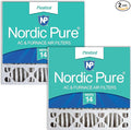 Nordic Pure 20x20x5 (Actual Size: 19 5/8 x 19 7/8 x 4 3/8) Honeywell/Lennox Replacement MERV 14 Air Filters 2 Pack