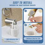 Bath Filter for Tub Faucet, 8 Stages Bath Water Filter for Tub, Removes 95% Chlorine, Lead, Fluoride & Heavy Metals, Improve Skin, Hair and Nails Condition, BPA Free (White)