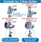 Refrigerator Water Line Kit Connection and 1/4 Compression Ice Maker Installation Kit,1/4" OD Tubing with Quick Connect for Fridge IceMaker RO Systems Water Filter Faucet,+Feed Water Adapetr 32.8ft