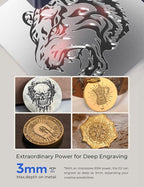 GWEIKE G2 Pro 30W Fiber Laser Engraver, 15000mm/s Fast Laser Engraver Machine with 3D & Deep Engraving, 150x150mm Working Area, Portable Laser Marking Machine for Jewelry, Metal, Leather, Dog Tags