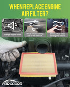 2-Pack CA7440 Engine Air Filter Fits for Infiniti QX56 2004-2010, Jeep Grand Cherokee 1993-2004, Grand Wagoneer 1993, Armada 2005-2015, Pathfinder 2005-2012 Air Filter Car Accessories