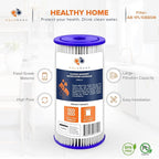 Aquaboon 5 Micron Pleated Sediment Water Filter 10 x 4.5 Cartridge - Whole House Water Filter Replacement - Whole House Water Filters Cartridges Compatible with Well Filters FXHSC, R50-BBSA, 2-Pack