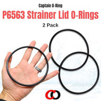 Captain O-Ring - Replacement P6563 O-Ring for Bestway Flowclear 1000/1200/1500 Sand Filter Strainer Lid (2 Pack, P6563ASS16)