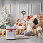 Air Purifiers for Home Large Room Cover 2,100 Ft²,Home Air Purifier with Air Quality Monitor & Aromatherapy,Auto H13 Air Purifier Removes Pets Hair Dust Smoke Odor,with 7 Colors Light(White)