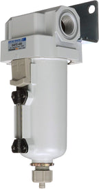 PneumaticPlus SAFD400-N04B-MEP Compressed Air Coalescing Filter, 0.01 Micron 1/2" NPT - Metal Bowl, Manual Drain, Bracket