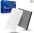 KAX Engine & Cabin Air Filter Kit for Toyota Camry 2002-2006, Sienna 2004-2010 3.3L/3.5L, Solara 2004-2008, Lexus RX350 2007-2009, ES330 2004-2006, Replace# CA9360 CF10132