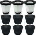 3 Pack F117 Scorption Filter Compatible with Dirt Devil Scorpion Models SD20005RED SD30025B BD22025, Compare to Part# AD40117 (3 Pack Hepa Filter & 6 Pack Sponge Filter)