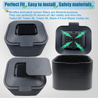 Trash Can Odor Absorbing Filter Refills for Joseph Joseph Intelligent Waste Compost Bin Food Waste Caddy, Charcoal Deodorizer Compatible with Trash Cans with Filter Compartment (6-Pack)