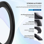 58-67mm Step-Up Ring Adapter, 58mm to 67mm Step Up Filter Ring for 58mm Lens Mount 67mm for DSLR Lenses and ND UV CPL IR Filters （58-67mm）