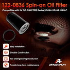 122-0836 Oil Filter │Replacement For RV QG 5500/7000 Series HGJAA HGJAB HGJAC Spin-on │Replaces# 01220836, B7238, PH2875, PH10027 (Set of 2)