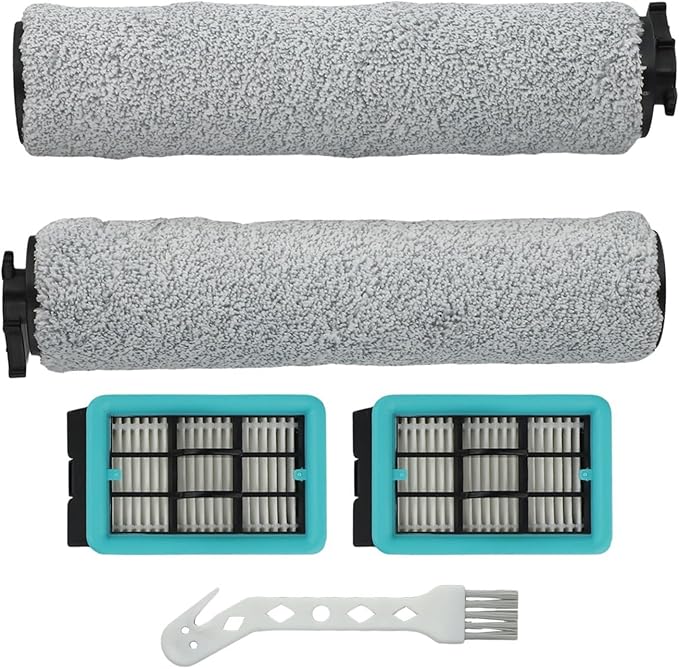 Replacement Brush Filter and Roller Brush Set, Compatible with For Bissell For CrossWave,3831 HF2 3845 3847 3848,Scrubber Accessories, Wet Dry Vacuum Cleaner Filter Kit, Hard Floor Cleaning Brush