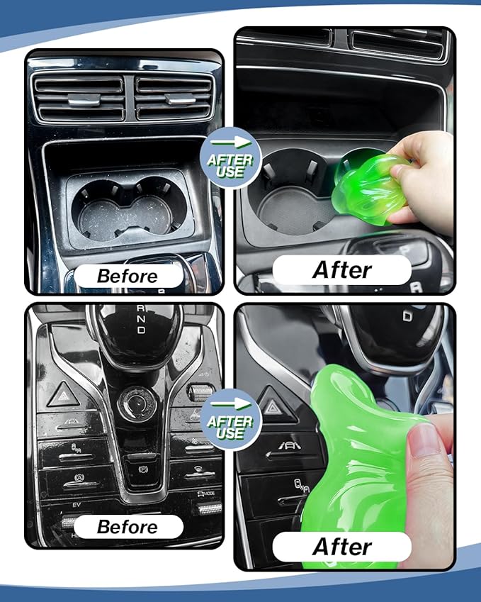 Car Cleaning Gels 3 Pack, Clean Putty Dust Cleaner Kit, Auto Detailing Tools Cleaning Putty Car Interior Cleaner, Keyboard Cleaner, Cleaning Slime Car Cleaning Supplies Gift for Men Women, 240g