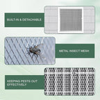 12"x12"Aluminum Gable Vent - Shed Vents with Screen,Vent Opening: 10" x 10"，Ideal for Attics and Wall, Elevating Ventilation in Clean Spaces, Featuring a Refined Design