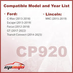 EPAuto CP920 (CF11920) Cabin Air Filter Comptable with Ford Escape (2013-2019),Focus (2012-2018), Transit Connect (2014-2023), C-Max(2013-2018), GT(2017-2022), Lincoln MKC(2015-2019)