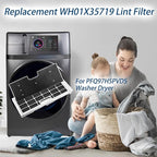 WH01X35719 Lint Filter,WH01X35719 Washer Dryer Filter Sponge Compatible With GE Washer Dryer Combo,Hand Washable Reusable Foam Lint Filter,Replaces WH01X35719 For PFQ97HSPVDS Washer Dryer (Pack of 4)