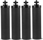 Water Filter Silver Infused Replacement for Berkey® BB9-2® Black Carbon Block Filters System,Compatible with Berkey® Gravity Countertop Purification Elements,Pack of 4