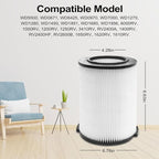 2-Pack VF4000 Replacement Filter for Rigid 72947 Standard Wet dry Vac 5 to 20 Gallon 6-9 Gal Husky Vacuum Compatible WD5500 WD0671 RV2400A RV2600B Vac