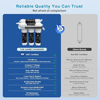 Eiree UF33 6 Stages Ultra Filtration Under Sink Water Filter System Under Counter Water Filter Direct Connect to Kitchen Faucet, Reduces Chlorine, Taste and Odor, Fluoride