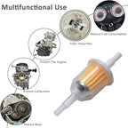 Universal Gas Inline Fuel Filters with Magnet for Motorcycle ATV Quad Go Karts Accessories 1/4 Inch x 5/16 Inch (Pack of 10)