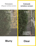 Premium Window Screen DIY KIT 39" 51" Blocks Rain, Pet Scratch, Pollen, Fine Dust 99%, 30Mesh Durable New Material, DIY Tools Included (W39in X L99ft)