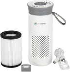 GermGuardian Portable Allergen Air Purifier for Small Spaces with USB Cable, Captures Dust, Pollens, Mold Spores, UV-C Light Helps Reduce Germs, 7” White, AC085