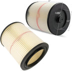 2 Pack - Cartridge Filter for Craftsman 9-17816 17816 Vacuum Filter General Purpose Wet Dry Air Filter Wet Dry Vac fit 5 Gallon and Larger Vacuum Cleaner