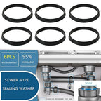 6PCS Sealing Ring for Kitchen Sink Filter, conical Rubber Gasket for Drain Pipe, Gasket for Waste Pipe, 2.2-inch Drain Pipe Sink Odor Collector Siphon, 55mm Inclined Sliding Joint Rubber Ring