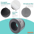 U9C Series (U9CV2B/U9CS1C/U9CV1C) Replacement Filter 2-Pack U9CV2B - 3-in-1 True HEPA & Activated Carbon Air Filter, Compatible with LG PuriCare AeroTower Fan Purifier