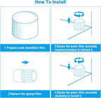 Humidifier Replacement Filters for Levoit Capture Fine Particles in Water Tank, Compatible with Dual150, Dual200S, Classic300(S), LV600S, 18 Pack, White