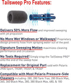 ATIE No Spray Pool Cleaner TailSweep PRO TSP10S with Hose Scrubber 9-100-3105 Compatible with Polaris 280, 3900 Sport, 380, 360, 180 Pool Cleaner Tail Sweep PRO TSP10S and CMP Flow Diffuser (1 Pack)