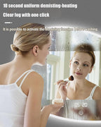 JSLJDM 500X500 mm Illuminated Backlit LED Bathroom Mirror, Wall Mounted Multifunction Bathroom Vanity Mirror with Lights and Demister Pad, Energy-Saving Illuminated Smart Mirror