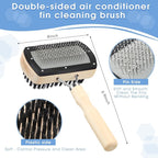 Boao 3 Pcs Ac Coil Cleaner Brush Fin Comb Double Sided Refrigerator Air Conditioner Evaporator Condenser Coil Stainless Steel Mini Split Brush Cleaning Kit HVAC Straightener for Ac Unit