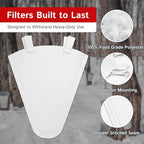 The Felt Store Synthetic Maple Syrup Filter Cone – Reusable Heavy-Duty Polyester Syrup Strainer for Clear Syrup, Easy to Mount or Hang, Food-Grade Material - Spring Maple Sugaring - 8 Quarts