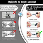 30 Pack Quick Connect 1/4" Drip Irrigation Elbow Coupling Connector,Universal 90 Degree Elbow Fitting for 1/4 Inch Irrigation Tubing,Leak Free Fittings for Sprinkler or Drip Irrigation System