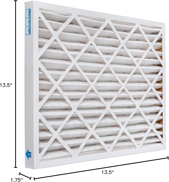 Aerostar 14x20x2 MERV 11 Pleated Air Filter, AC Furnace Air Filter, 6 Pack (Actual Size: 13 1/2" x 19 1/2" x 1 3/4")