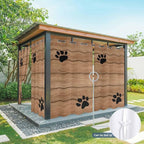 Wood Grain Outdoor Curtains for Patio Claws Animals Wooden Vintage Waterproof Outside Curtains with Grommet Top Weatherproof Curtain for Cabana Pergola Gazebo, 2 Pack, 54" W x 84" L