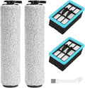 5PCS Vacuum Attachments For Bissell For CrossWave 3831 HF2 3845 3847 3848 No. B0555, 1637755, 1632973, Roller Brush, Washable Filter, Floor Scrubber Brush, Wet Dry Vacuum Accessories
