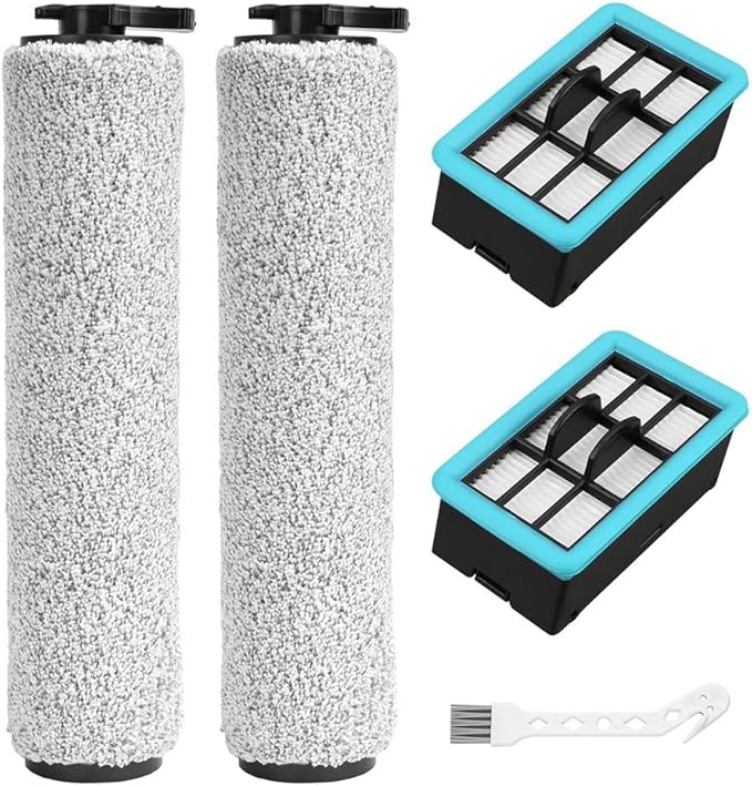5PCS Vacuum Attachments For Bissell For CrossWave 3831 HF2 3845 3847 3848 No. B0555, 1637755, 1632973, Roller Brush, Washable Filter, Floor Scrubber Brush, Wet Dry Vacuum Accessories