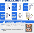 iFJF R12T Fuel Water Separator Marine Assembly - 10 Micron Diesel Engine Filter with 15 GPH Flow Rate - NPT ZG1/4-19 Ports 2 Fittings & 2 Plugs Replaces S3240 120AT 18-7987 for Boat Tractor Skid Steer
