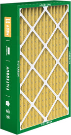 Filterbuy 15.75x27.63x3.50 Air Filter MERV 11 Superior Pet & Allergy Defense (2-Pack), Pleated HVAC AC Furnace Filters for AprilAire Space-Gard 104 & 2140 (Actual Size: 15.69 x 27.56 x 3.50)
