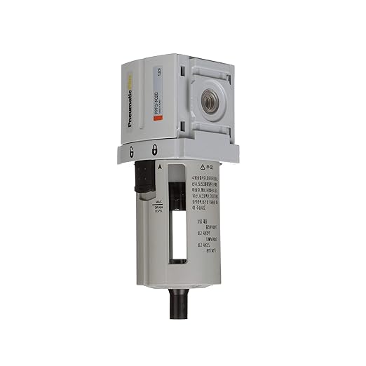 PneumaticPlus PPF3-N03B Compressed Air Particulate Filter 3/8" NPT, 5 Micron, Poly Bowl, Manual Drain, Bracket