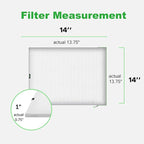Reair 14x14x1 Extra Replacement Filter without Frame, Washable and Reusable Air Filter 14x14x1 for AC HVAC Furnace, MERV 8 Air Filters Machine Washable, AC Furnace Air Filter without Frame