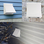 12 Inch Hooded Wall Vent with Screen and Damper,Outdoor Wall Exhaust Cover Cap Dryer Vent Cover for Duct HVAC Dryer AC Range Hood Exterior Cooling Ventilation and Outside Air Exhaust,Galvanized Steel