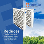 Filters Fast 18x18x2 Pleated Air Filter Merv 11, 2 inch AC Furnace Air Filters, Made in the USA, Actual Size 17.5x17.5x1.75, 6 Pack