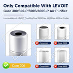 Core 300 Toxin Absorber Replacement Filter for LEVOIT Core 300 Core 300-P Core 300S Vortex Air Air Purifier, 3-in-1 H13 Grade True HEPA High-Efficiency Activated Carbon, Core 300-RF-TX, 4 Pack, Green