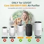 Core 300 Replacement Filter for LEVOIT Core 300 Core300-P Core 300S Core 300-P VortexAir Air Purifier, Core 300-RF, 3-in-1 HEPA Activated Carbon, 2 Pack, Core 300-P, White