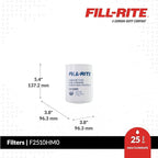 Fill-Rite F2510HM0 10-Micron Water Detecting Fuel Filter – 25 GPM Diesel, Gasoline, B20 Biodiesel & E15 Ethanol Compatible
